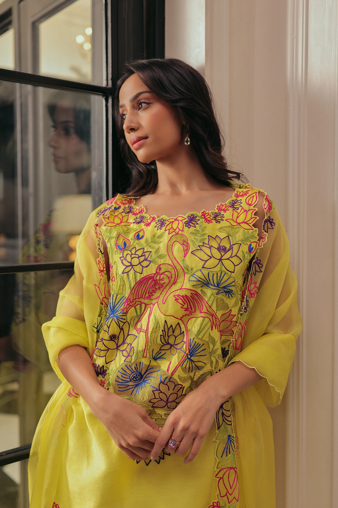 Gulbahar Kurta With Bell Bottom Pants And Dupatta