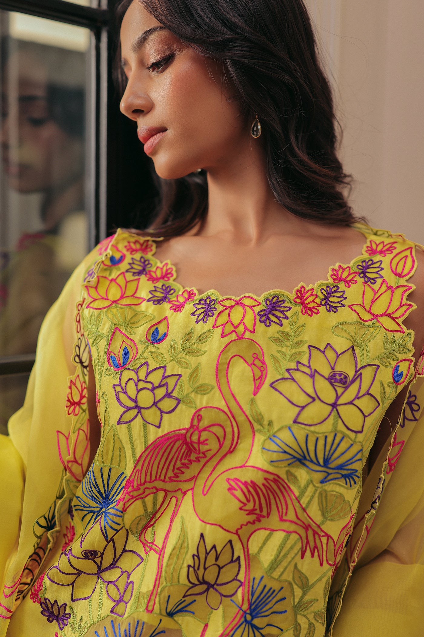 Gulbahar Kurta With Bell Bottom Pants And Dupatta