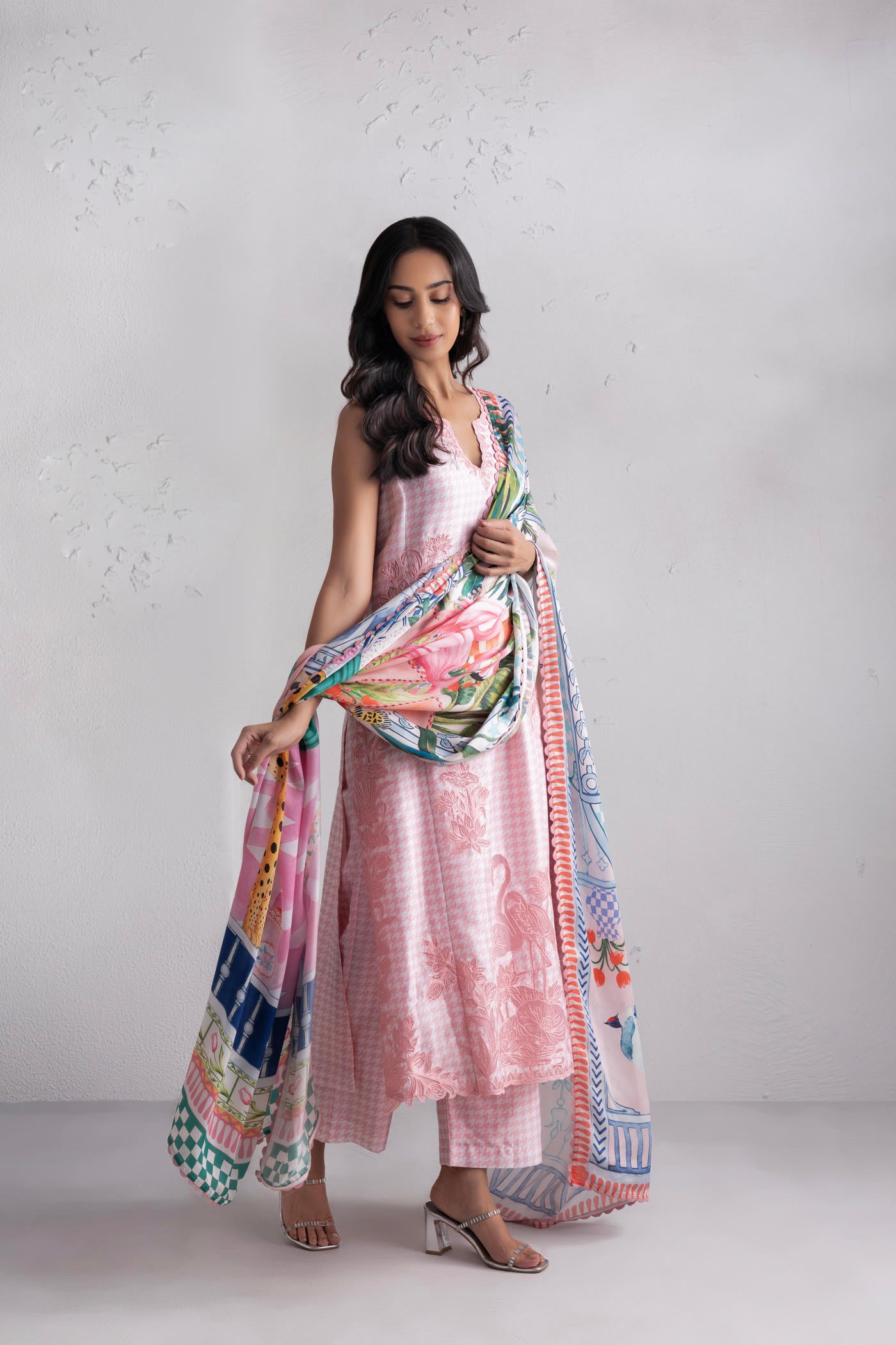 Magnolia Pink Long Kurta Set
