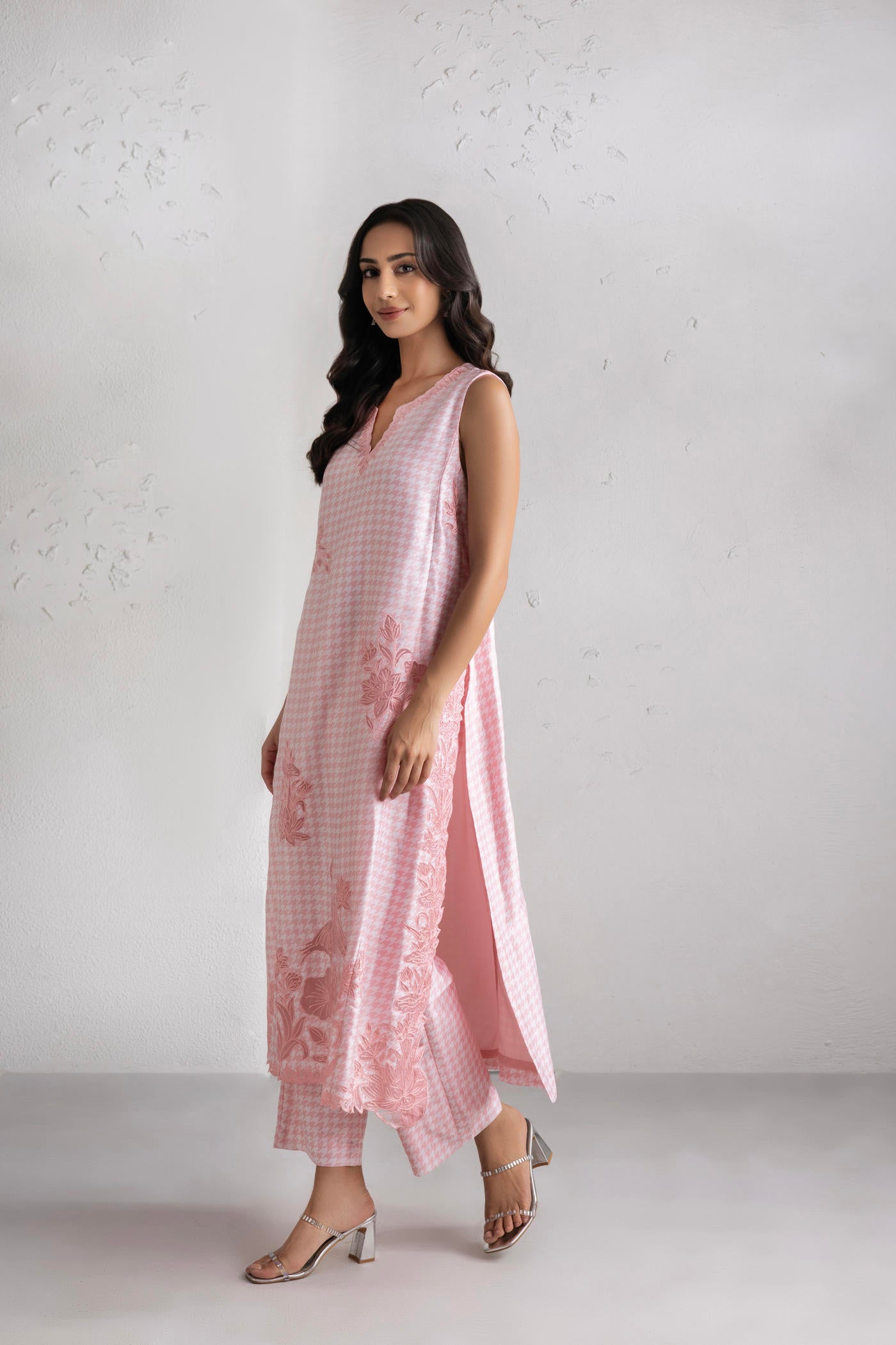 Magnolia Pink Long Kurta Set