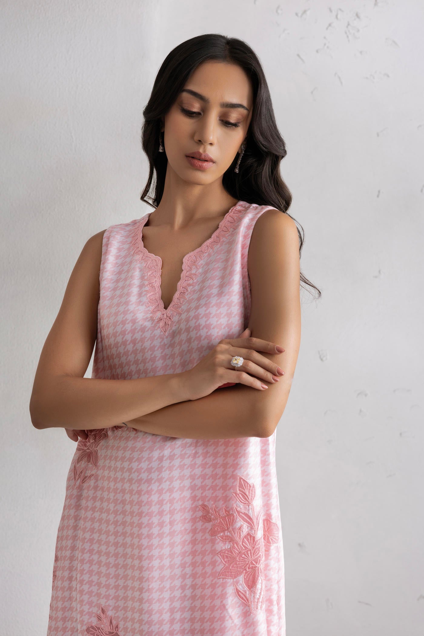 Magnolia Pink Long Kurta Set