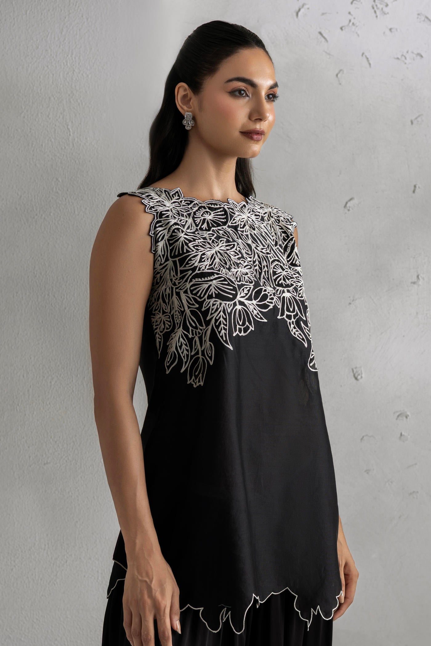Ruhaani Kurta With Satin Balloon Pants & Dupatta