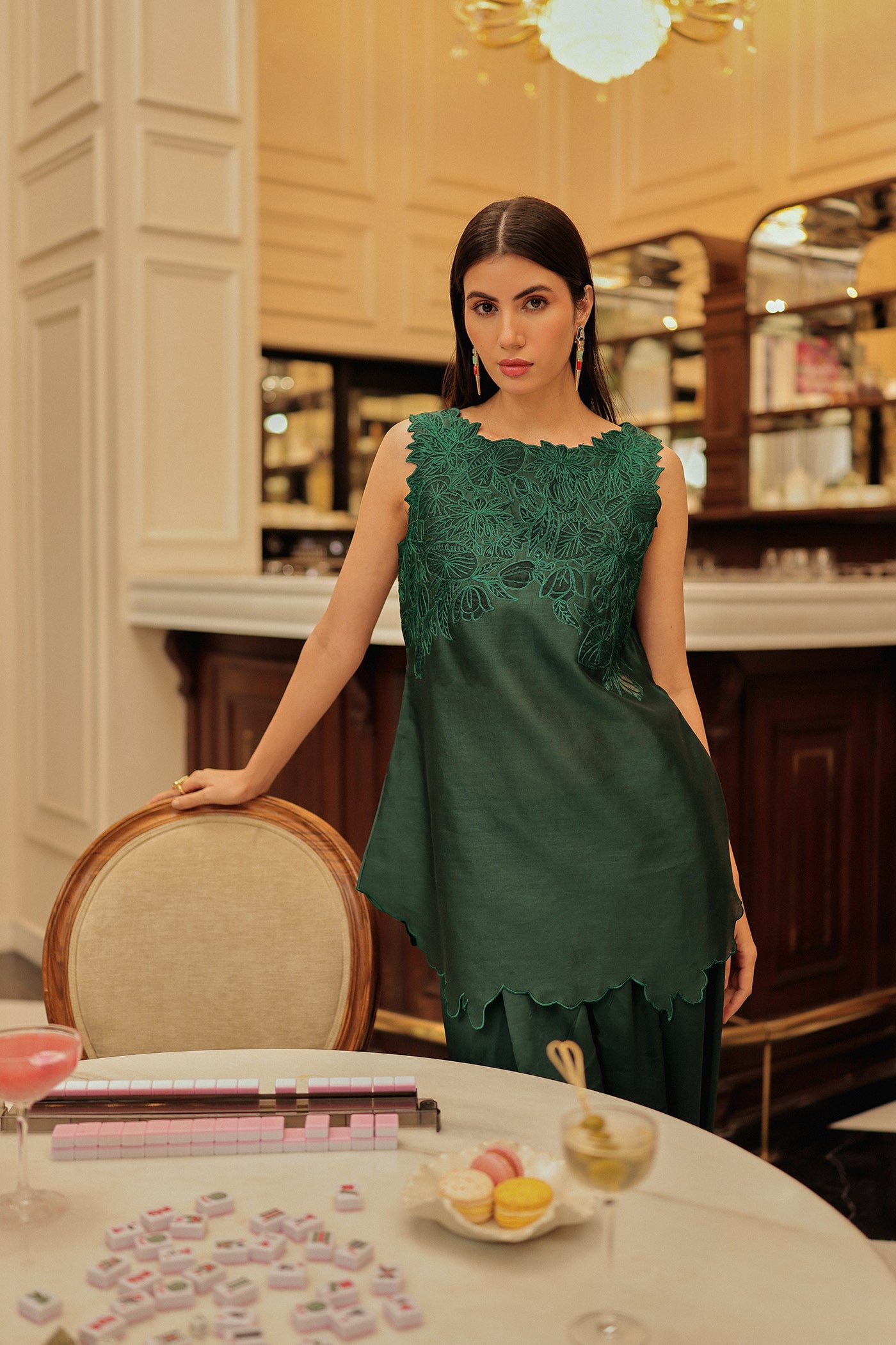 Seher Kurta With Satin Ballon Pants & Dupatta