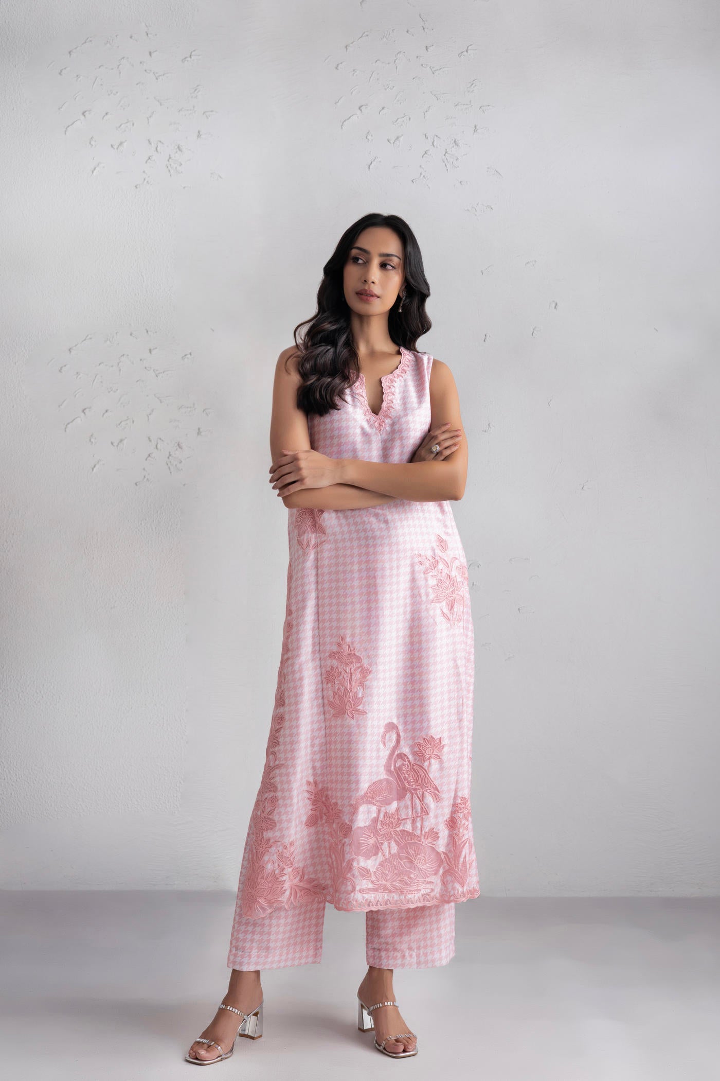 Magnolia Pink Long Kurta Set