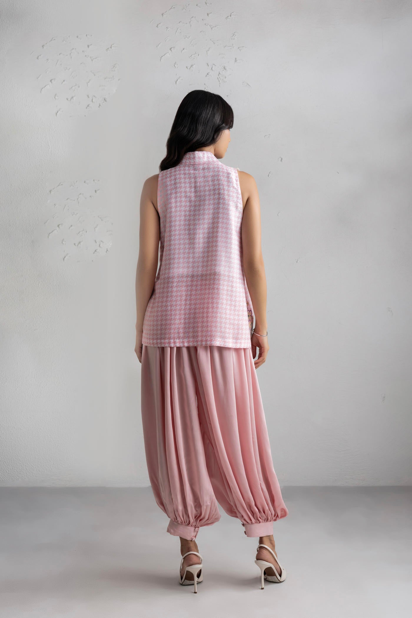 Primrose Short Kurta With Satin Baloon Pants