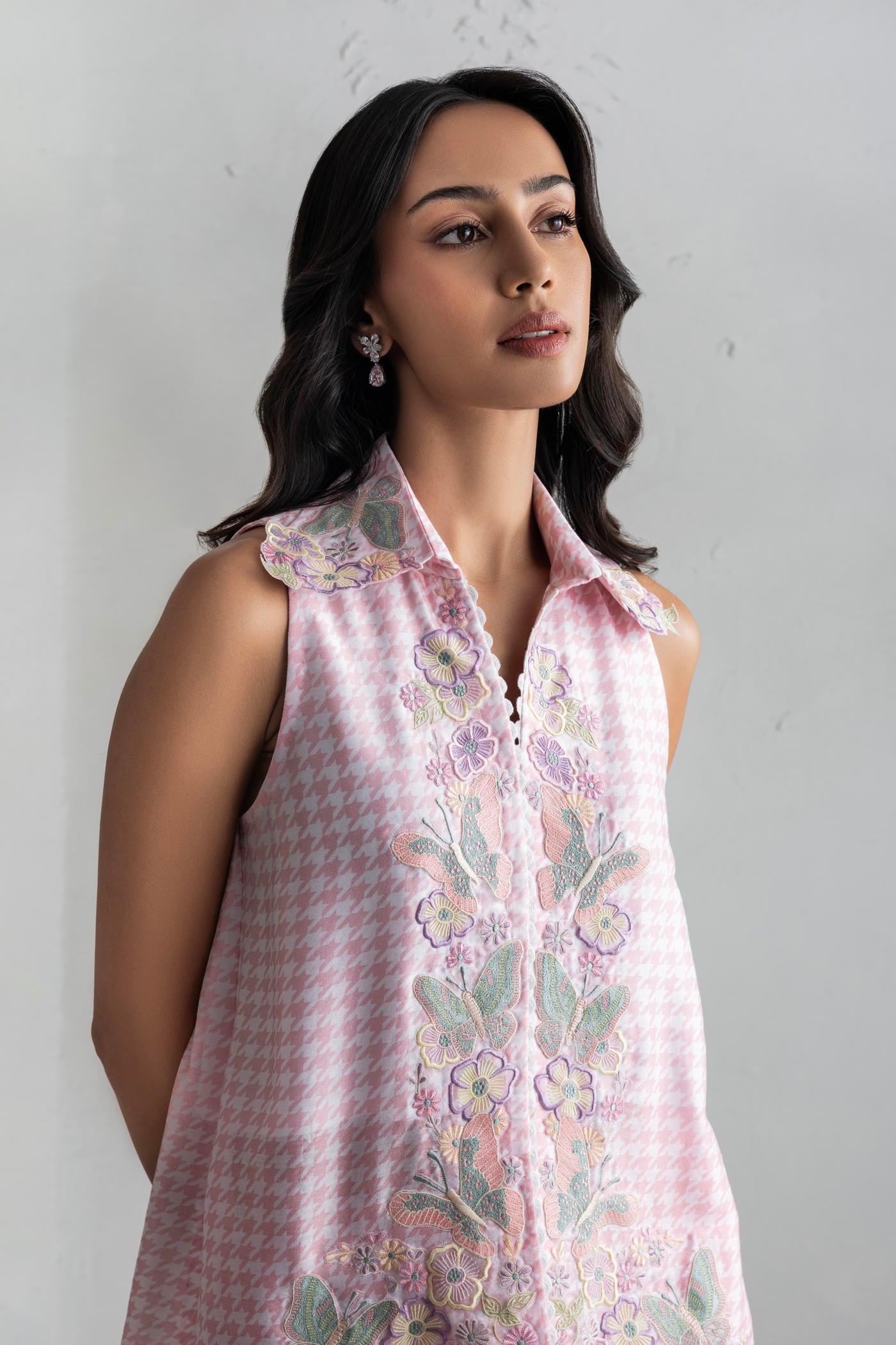 Primrose Short Kurta With Satin Baloon Pants